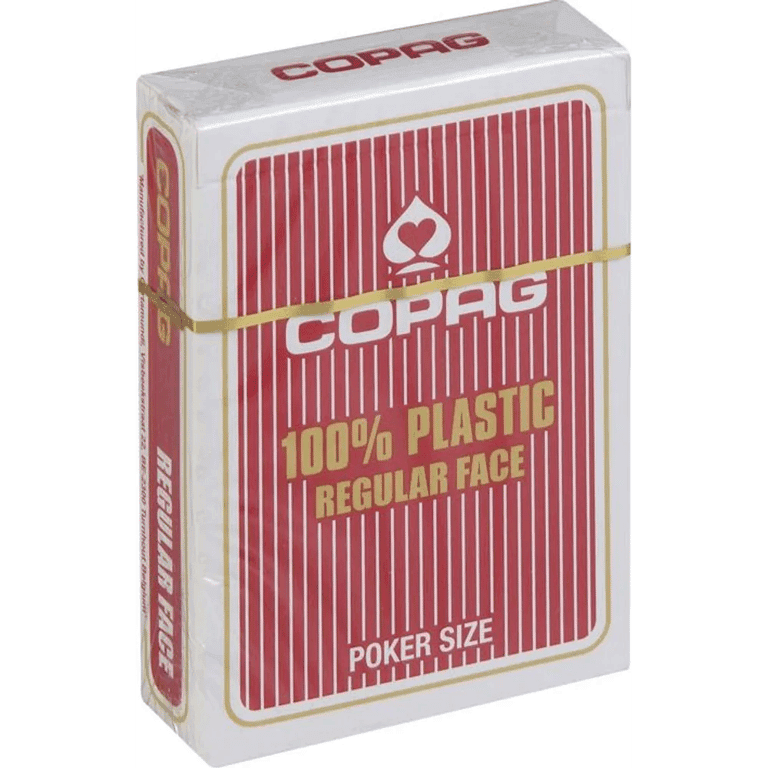 Copag 100% plastic Poker normal faces rood - Speelkaarten