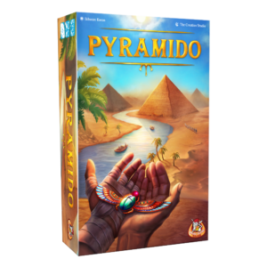 Voorkant van de doos van het spel Pyramido