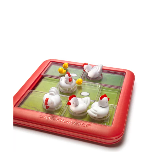 Detailfoto van het puzzelspel Chicken Shuffle Junior