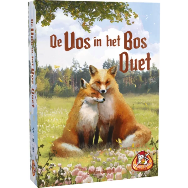 Voorkant van de doos van het reisspel De Vos in het Bos: Duet