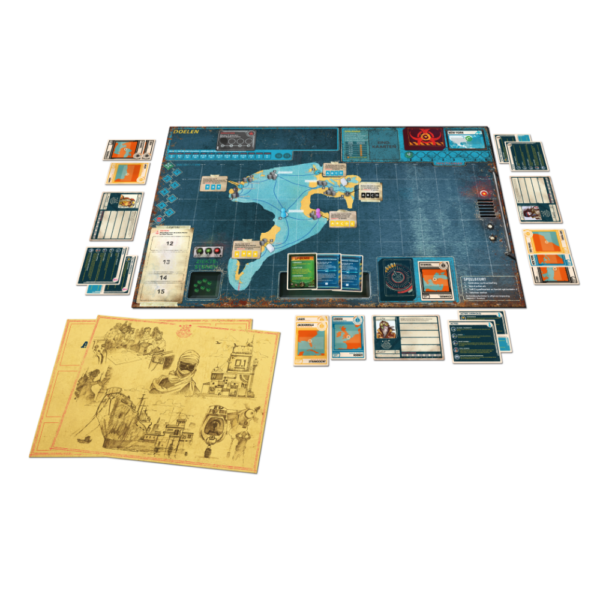 Detailfoto van het bordspel Pandemic Legacy Seizoen 2