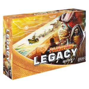 Voorkant van de doos van het bordspel Pandemic Legacy Seizoen 2