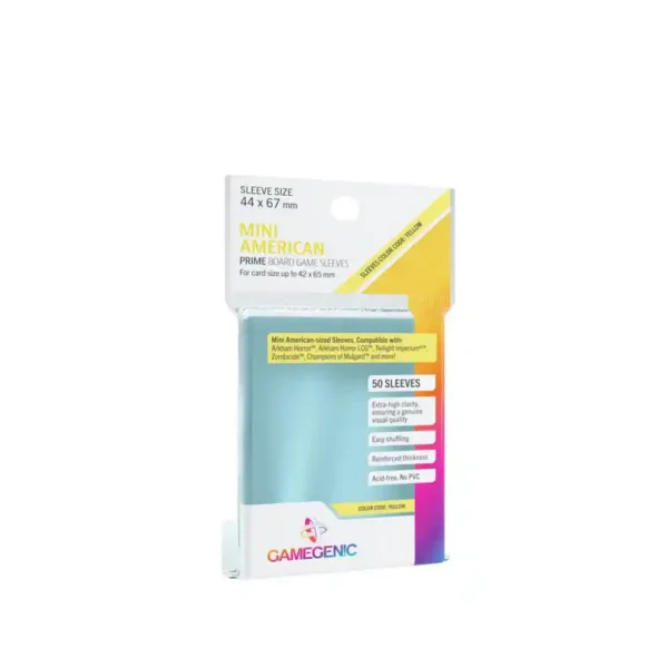 GameGenic Prime Board Game Sleeves - Yellow 44 x 67 mm